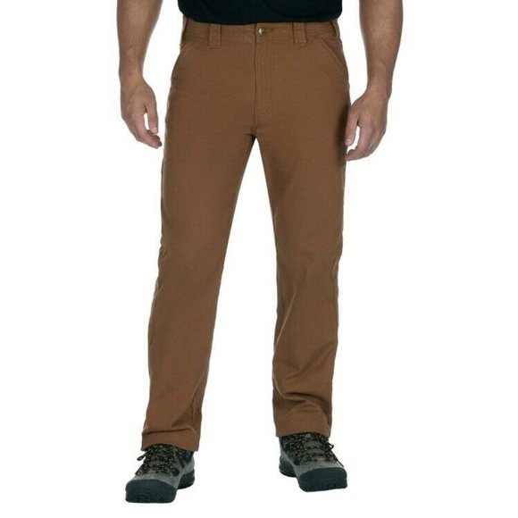 Coleman Mens Tear Resistant Stretch Canvas Utility Pant Brown Size 34 X 32 - Picture 1 of 8